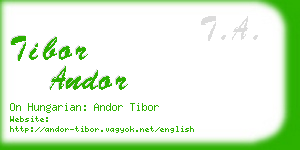 tibor andor business card